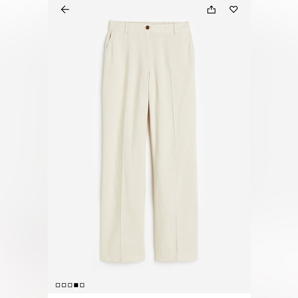 Linen blend pants